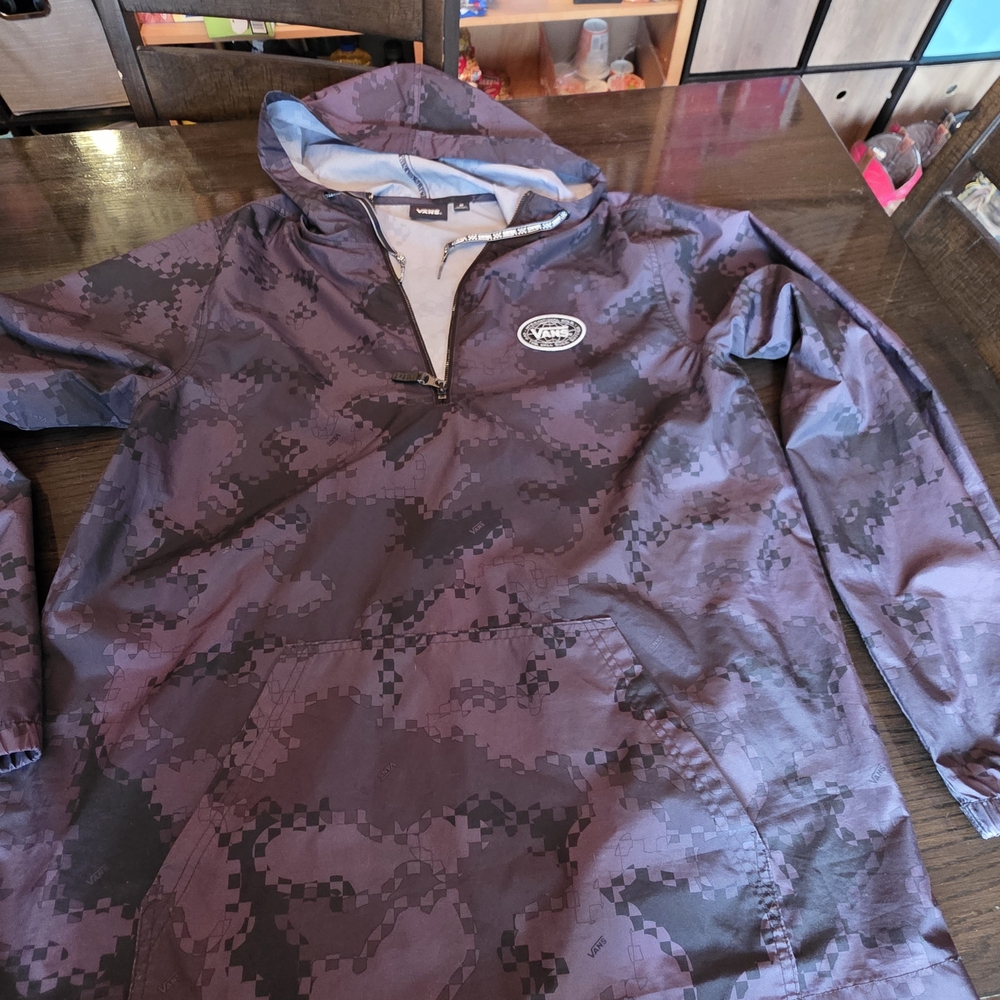 Vans Camouflage Pulloverwindbreaker Half Zip Jacket Size M